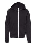 Youth Poly-Cotton Full-Zip Hoodie — Bella+Canvas 3739Y