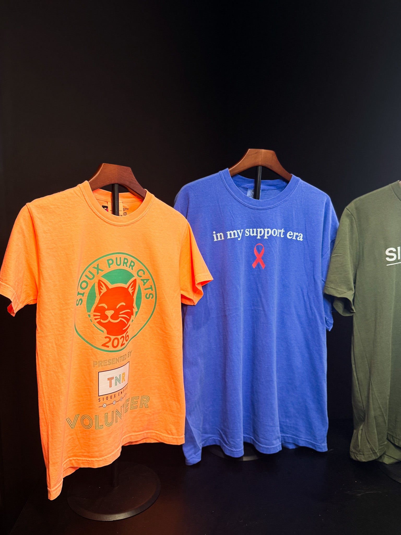 Finished tees ready for delivery
